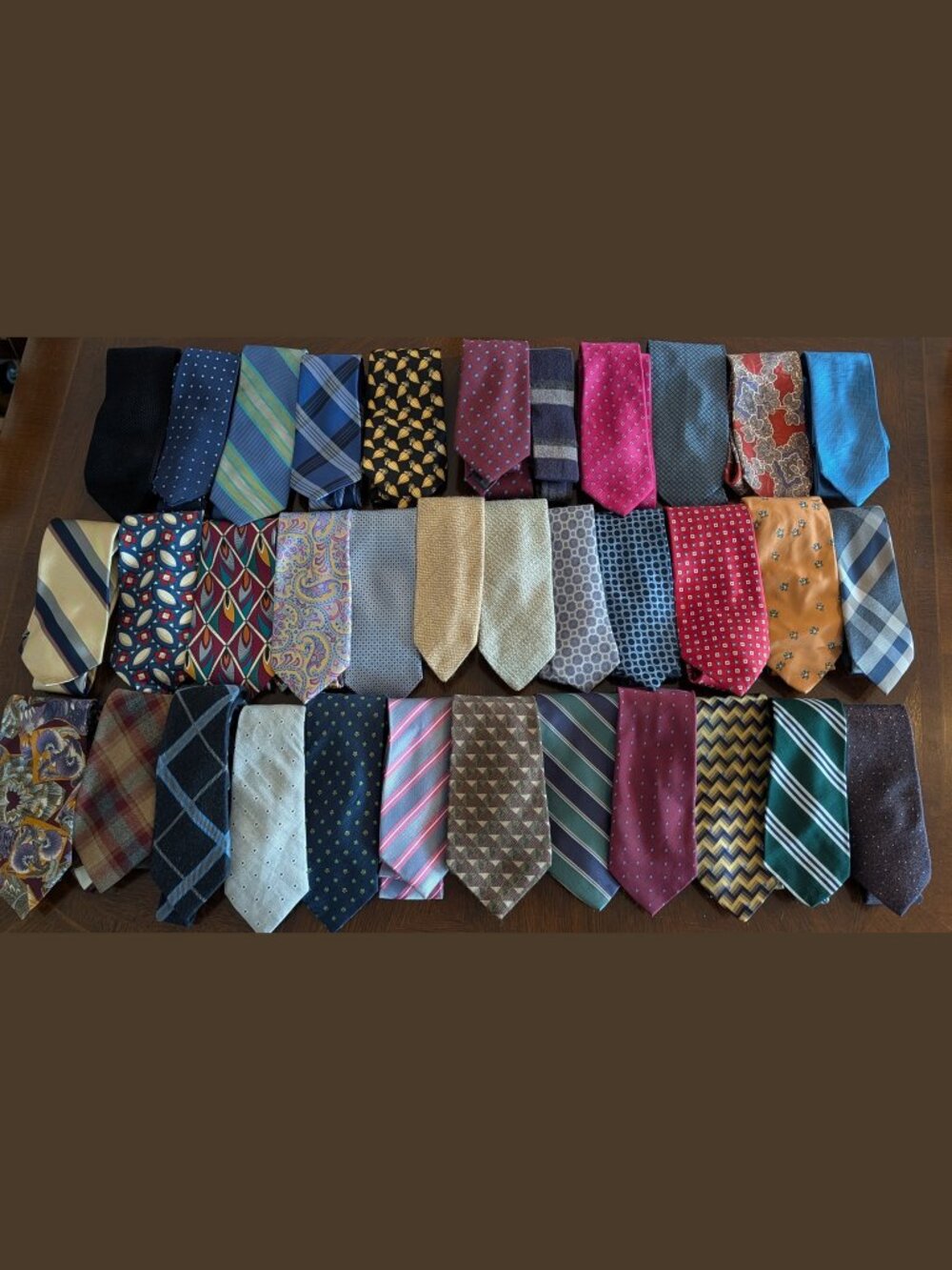 Men's Handmade Tie Bundle 36 Polo Ralph Lauren Brooks Brothers Silk Wool Italy
